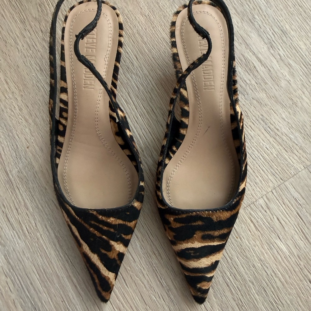 Steve Madden Women's Animal Print Slingback Heels
